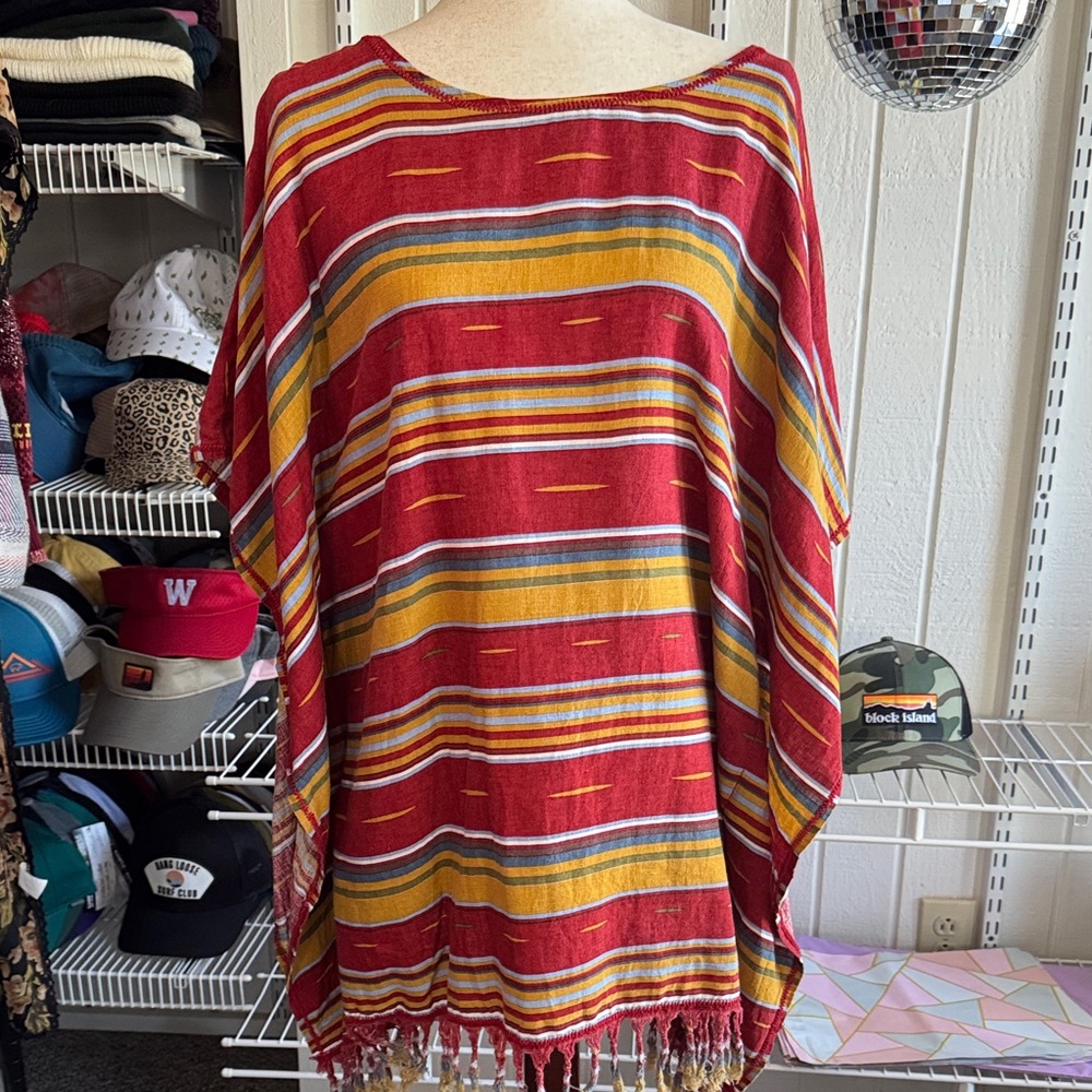 Ryan Michael Striped Poncho